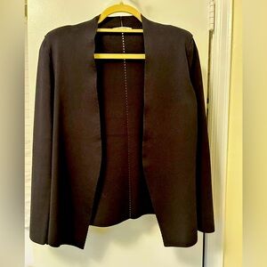 MM LaFleur Cardigan Sweater Jardigan Black Stretchy Size Medium